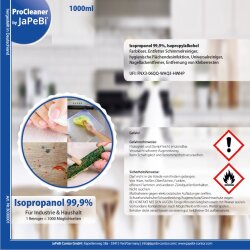 Isopropanol 99,9% Isopropylalcohol 2-Propanol, 1L bottle