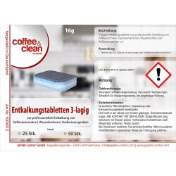 Entkalker-Tabs 3-lagig á 16g, lose geschüttet